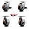 Service Caster Tool Box Caster Wheel Set 4'' Maroon Polyurethane Swivel Casters, 4PK TOOL-SCC-20S420-PPUB-TLB-2-R-2 - alternate 6